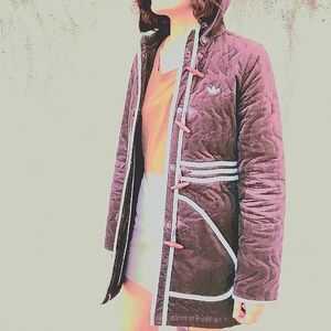 90's Vintage Adidas velvet jacket size small